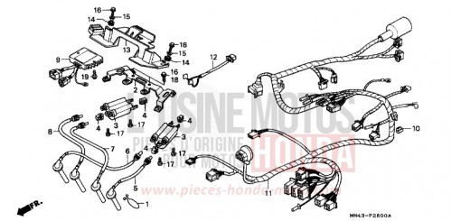 FAISCEAU DES FILS CBR600FK de 1989
